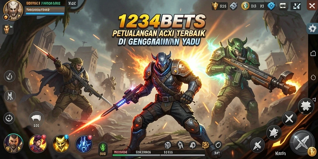 Tampilan gameplay 1234BETS dengan aksi mendebarkan.