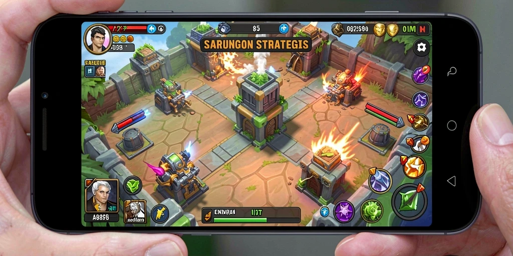 Screenshot utama API288 menampilkan gameplay Tower Defense yang mengasyikkan.