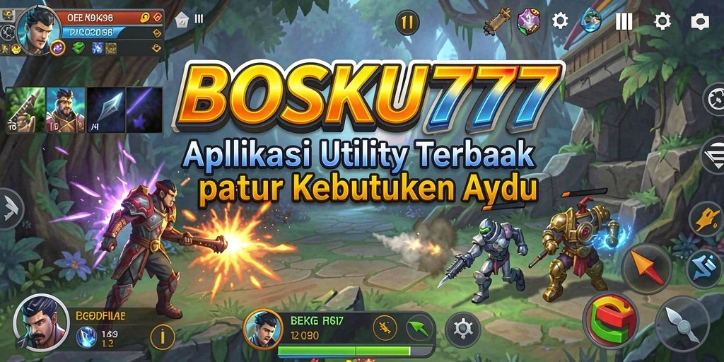 Tampilan aplikasi BOSKU777 dengan fitur canggih untuk pengguna Utility.