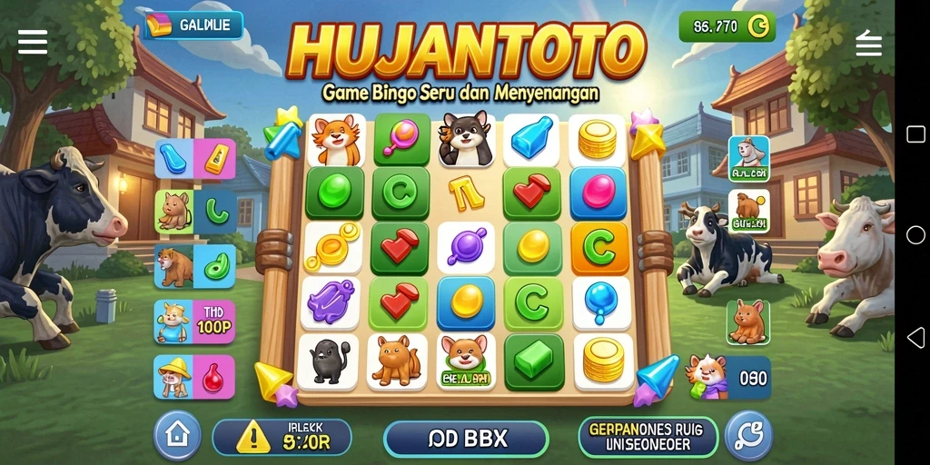 Tampilan menarik saat bermain Bingo di HUJANTOTO.
