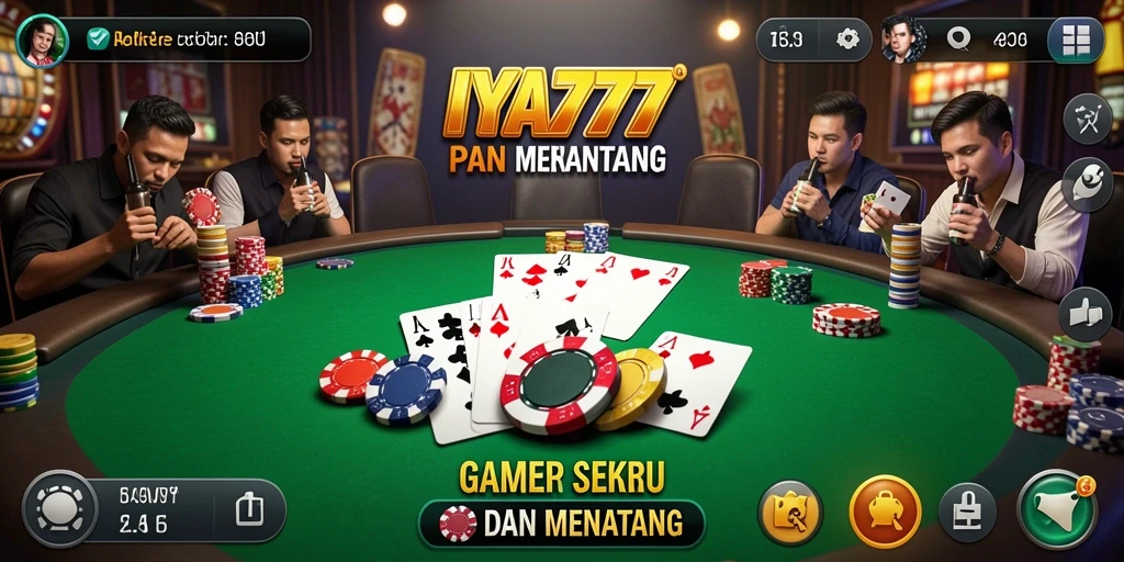 Tampilan utama IYA777 menampilkan gameplay Poker yang mendebarkan.