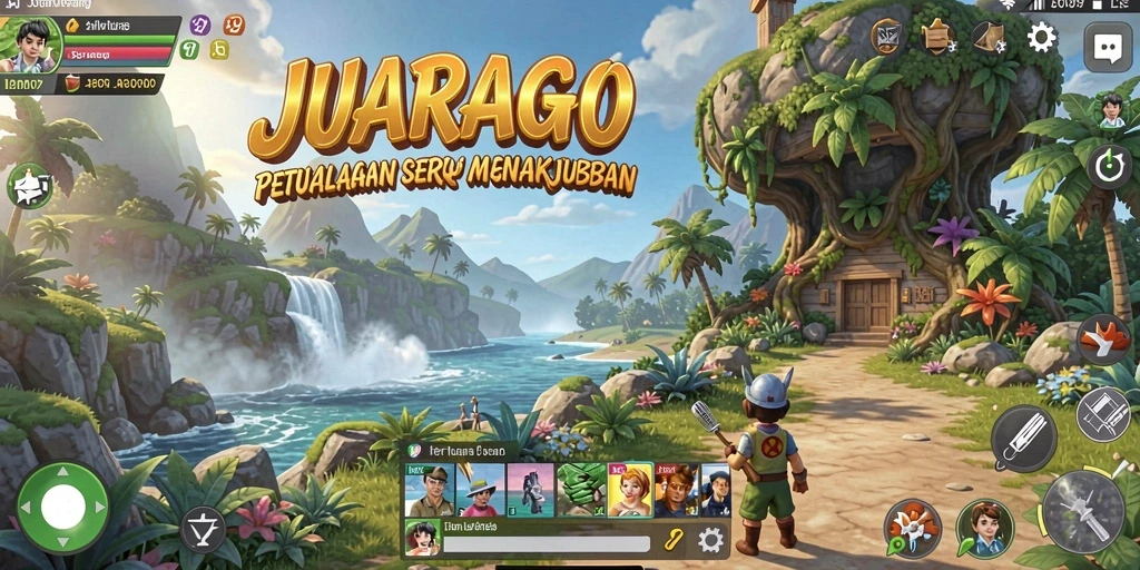 Tangkapan layar menunjukkan petualangan mendebarkan di JUARAGO.