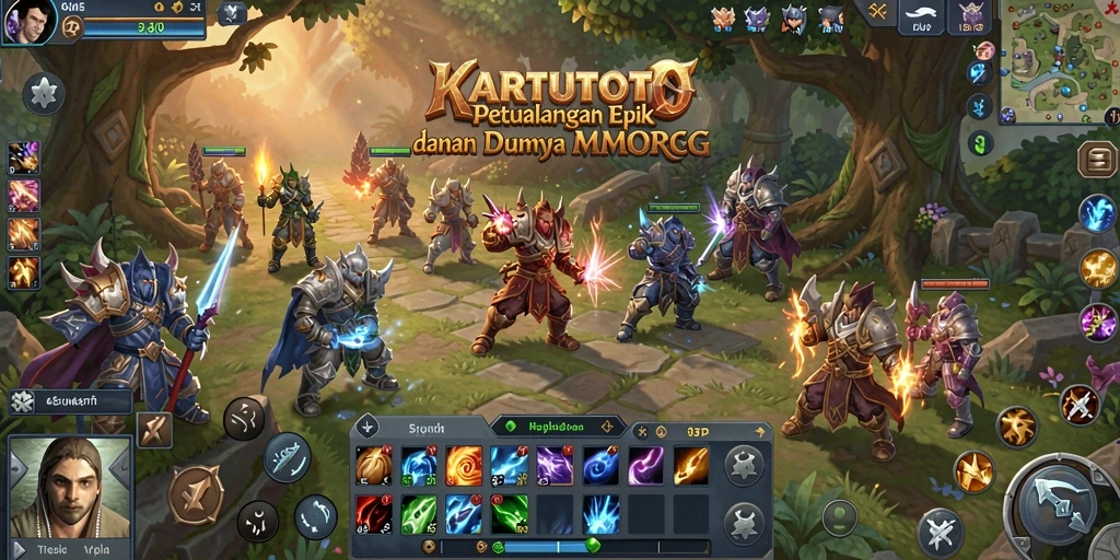 Screenshot menunjukkan aksi seru dalam petualangan MMORPG.