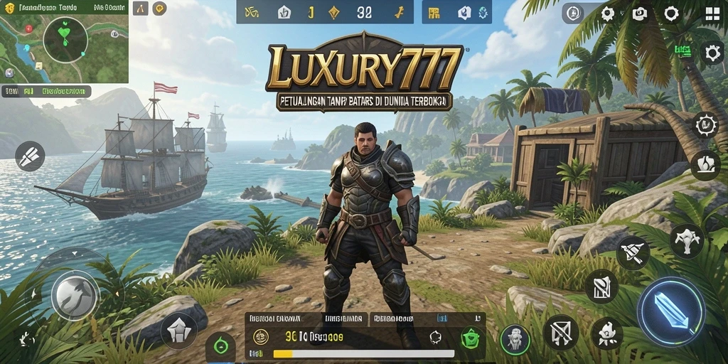Tampilan gameplay dari LUXURY777 yang menakjubkan di dunia terbuka.