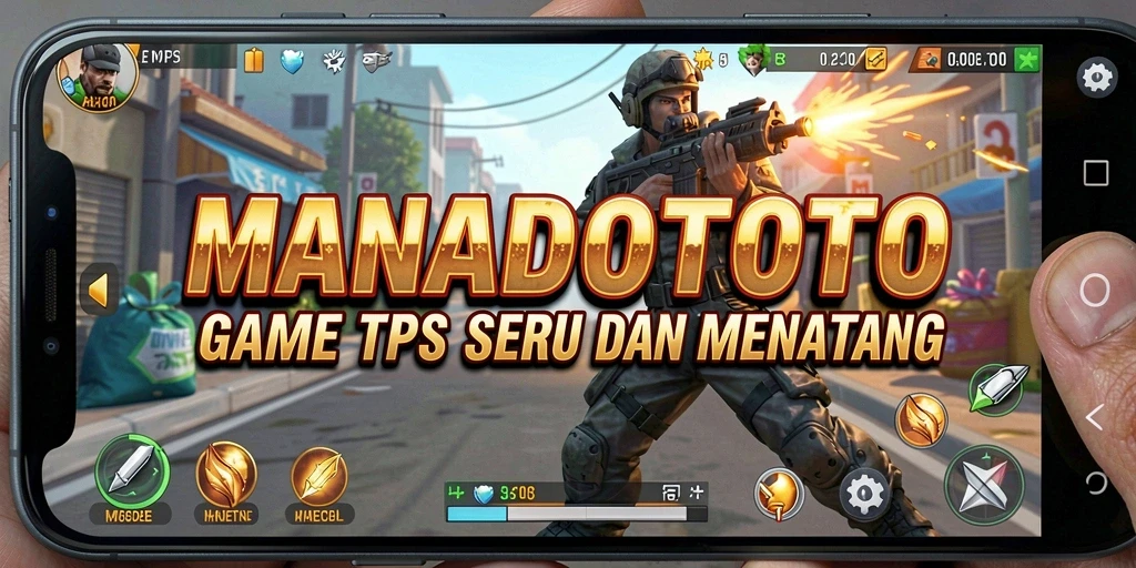 Gameplay mendebarkan dalam MANADOTOTO dengan aksi TPS yang intens.