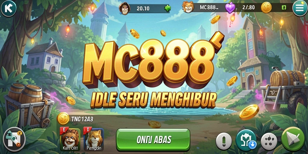 Tampilan menarik gameplay Idle MC888 dengan elemen interaktif.