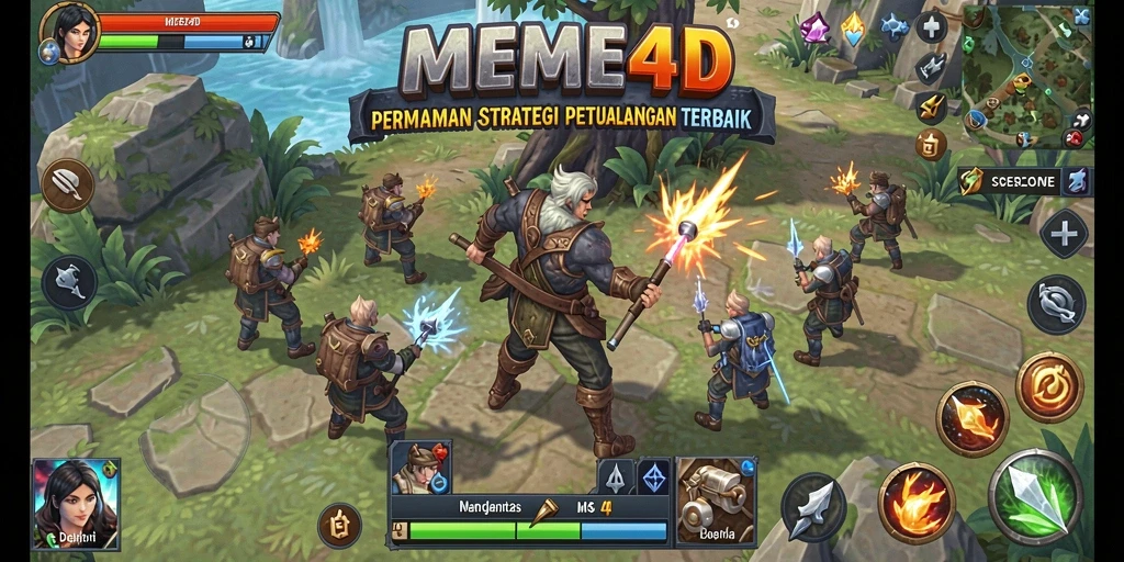 Tangkapan layar gameplay MEME4D yang seru dan strategis.