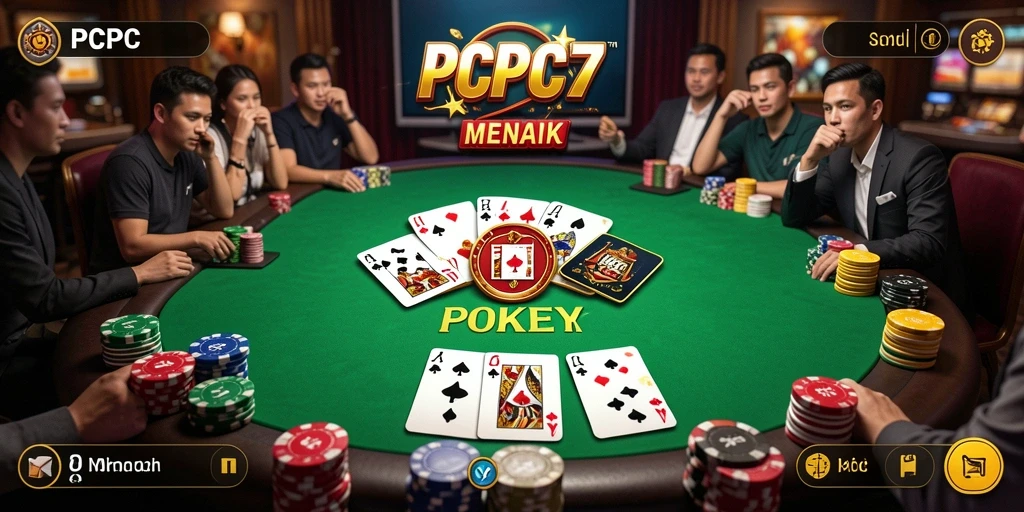 Tampilan gameplay Poker yang seru dan mendebarkan di PCPC7.