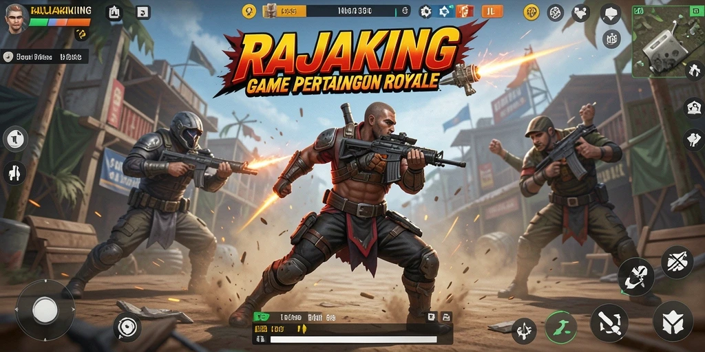 Tampilan gameplay RAJAKING yang mendebarkan dan seru.