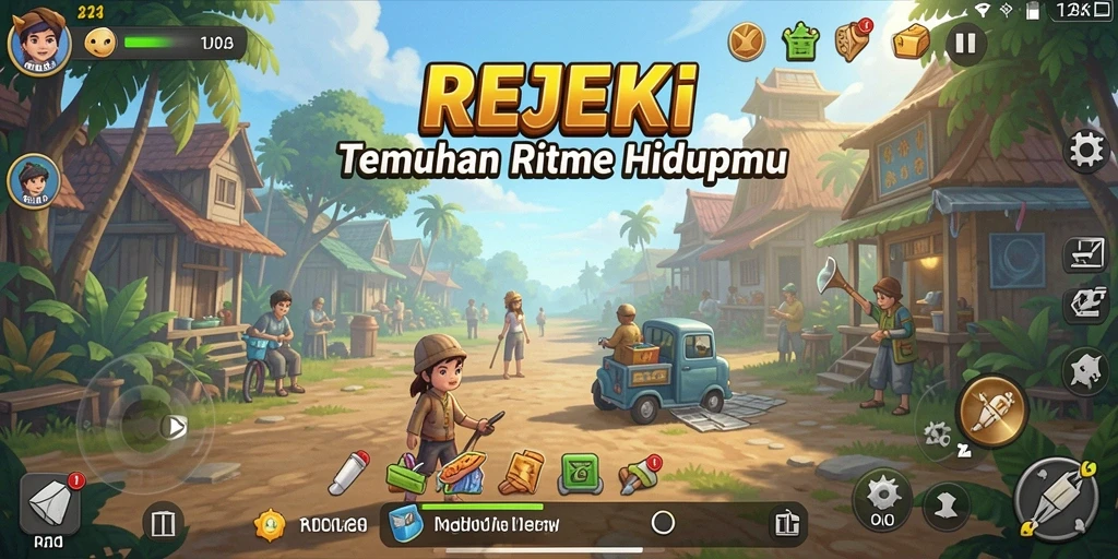 Screenshot menunjukkan pengguna asyik bernyanyi dengan REJEKI.
