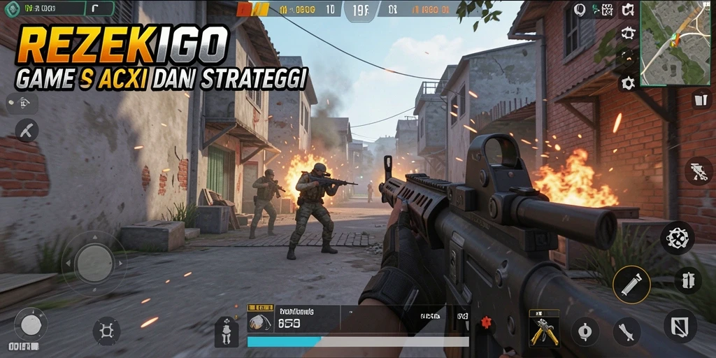 Screenshot tampilan gameplay intens REZEKIGO.