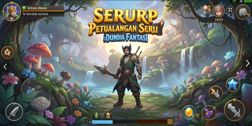 Menampilkan momen seru dalam pertarungan epik di dunia SERURP.