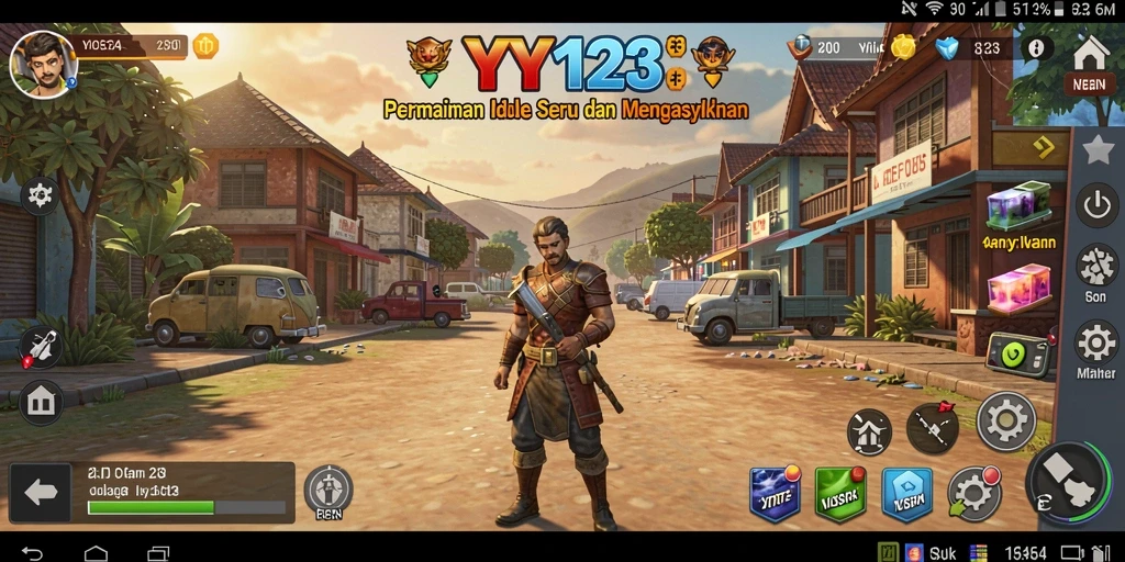 Screenshot gameplay YY123 menampilkan aktivitas permainan Idle yang menarik.